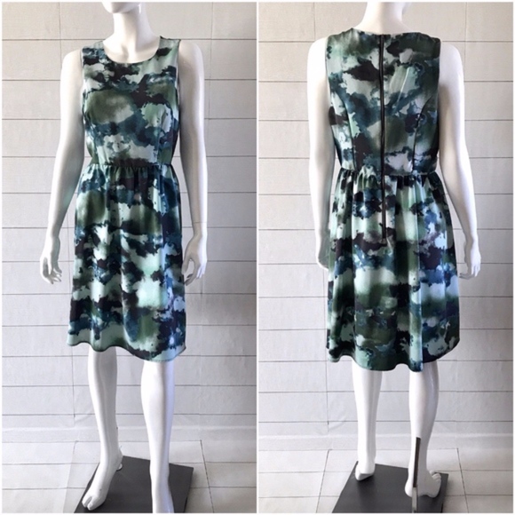 Mossimo Supply Co. Dresses & Skirts - Mossimo Blue Green Floral Print Sleeveless Dress